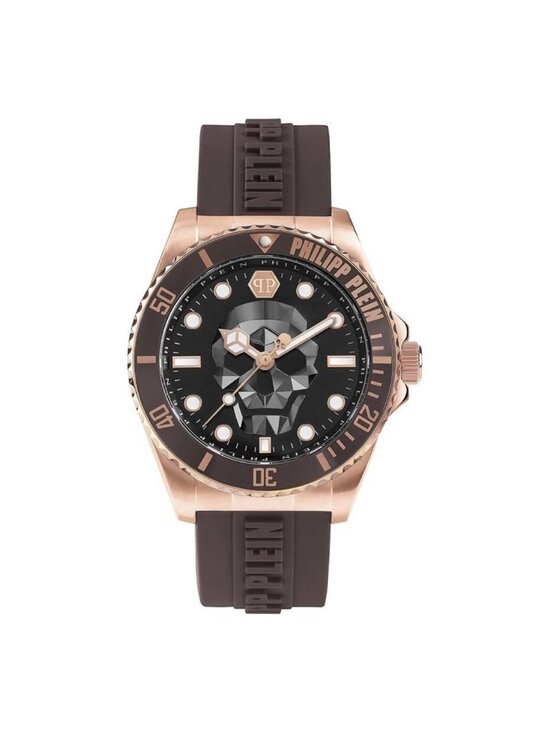 NWT Philipp Plein The Skull Diver Quartz Black Dial Men\'s Watch